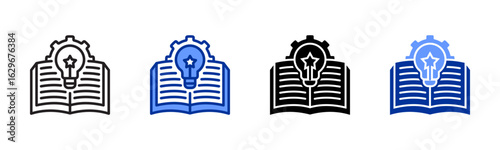 Knowledge icon sheet multiple style collection