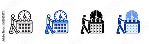 Routine icon sheet multiple style collection