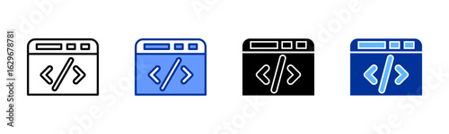 Coding  icon sheet multiple style collection