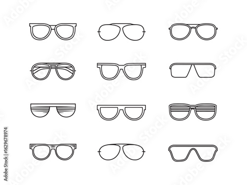 Sunglasses line art style captures timeless summer vibes