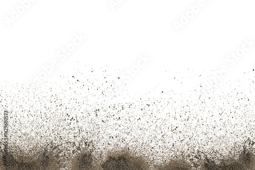 mud splash isolated transparency background.