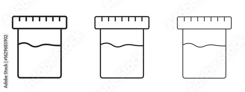 Urine test icon concept. Editable stroke icon pack