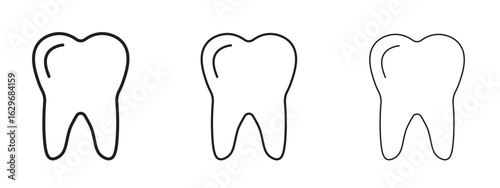 Tooth icon concept. Editable stroke icon pack