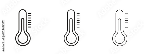Thermometer icon concept. Editable stroke icon pack