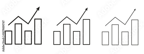 Stagflation icon concept. Editable stroke icon pack