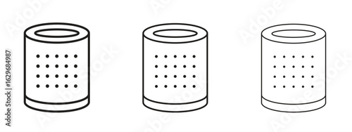 Smart speaker icon concept. Editable stroke icon pack