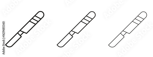 Scalpel icon concept. Editable stroke icon pack