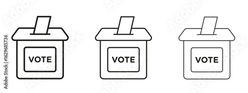 Referendum icon concept. Editable stroke icon pack