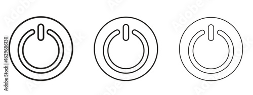 Power icon concept. Editable stroke icon pack