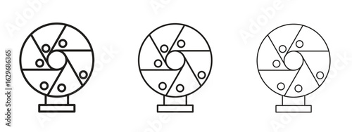 Perpetual motion icon concept. Editable stroke icon pack