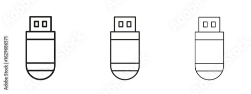 Pendrive icon concept. Editable stroke icon pack