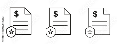 Penalty icon concept. Editable stroke icon pack