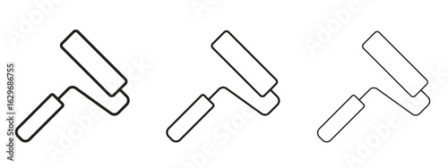 Paint roller icon concept. Editable stroke icon pack