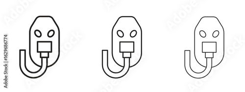 Oxygen mask icon concept. Editable stroke icon pack