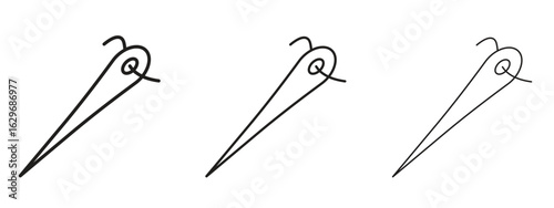 Needle icon concept. Editable stroke icon pack