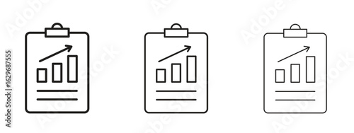 Marketing strategy icon concept. Editable stroke icon pack