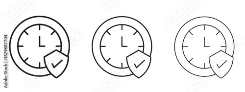 Long term icon concept. Editable stroke icon pack