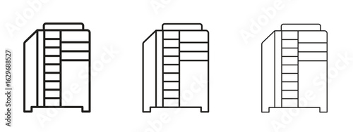 Infrared heat cabin icon concept. Editable stroke icon pack