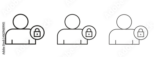 Guarantor icon concept. Editable stroke icon pack