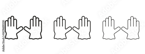 Gloves icon concept. Editable stroke icon pack