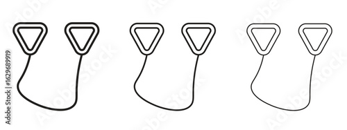 Exercise bands icon concept. Editable stroke icon pack