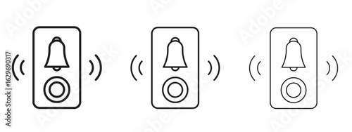 Doorbell icon concept. Editable stroke icon pack