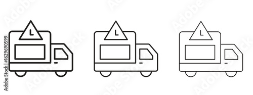 Delivery delay icon concept. Editable stroke icon pack