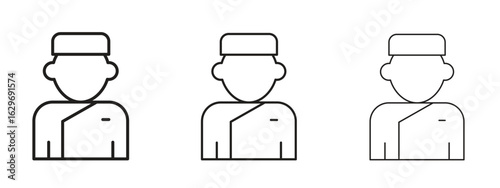 Concierge icon concept. Editable stroke icon pack