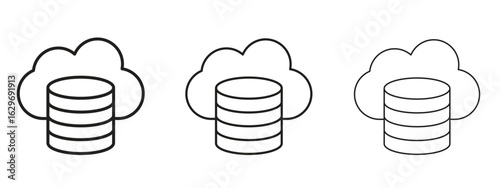 Cloud server icon concept. Editable stroke icon pack