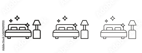 Clean Room icon concept. Editable stroke icon pack