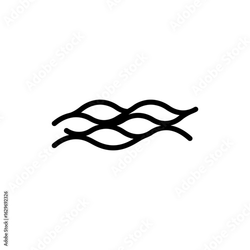 Watching tide roll in icon for coastal relaxation and beach vacation