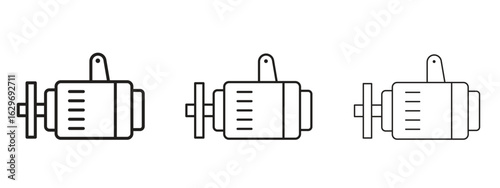 Car alternator icon concept. Editable stroke icon pack