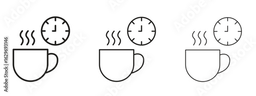 Break icon concept. Editable stroke icon pack