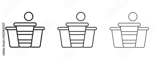 Beer pong icon concept. Editable stroke icon pack