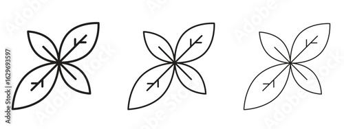 Basil icon concept. Editable stroke icon pack