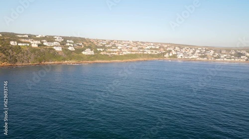 Wallpaper Mural Long shot aerial over ocean shows Vleesbaai popular holiday destination Torontodigital.ca