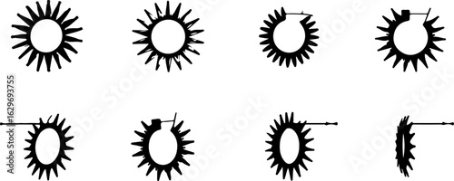 Abstract Hoop Earring Silhouettes Set"