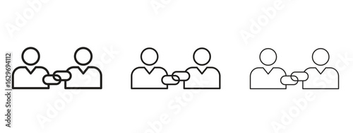 Affiliate link icon concept. Editable stroke icon pack