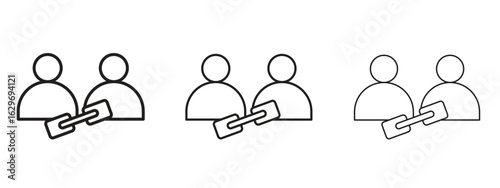 Affiliate link icon concept. Editable stroke icon pack