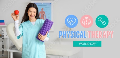 Female physiotherapist with...