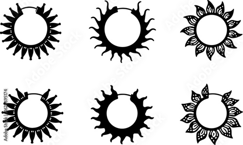 Abstract Hoop Earring Silhouettes Set"