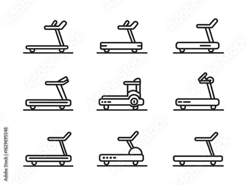 Treadmill Line Art Design For Fitness Enthusiasts