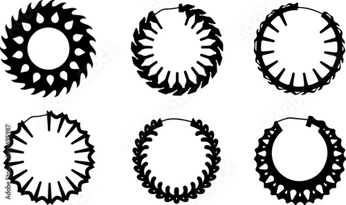 Abstract Hoop Earring Silhouettes Set"
