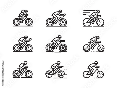Triathlon Line Art Highlights Training Discipline and Perseverance
