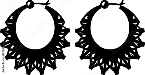 Abstract Hoop Earring Silhouettes Set"