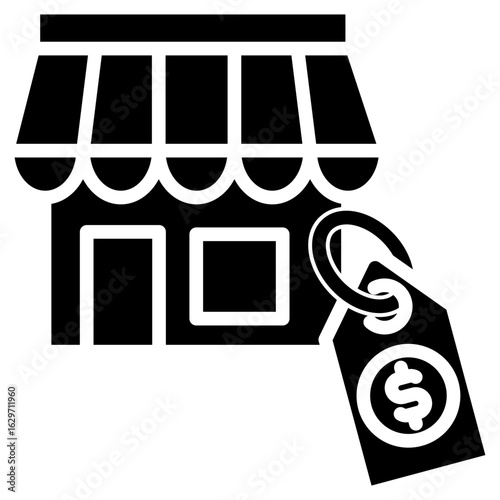 Tableau sur toile Brand Stores glyph icon