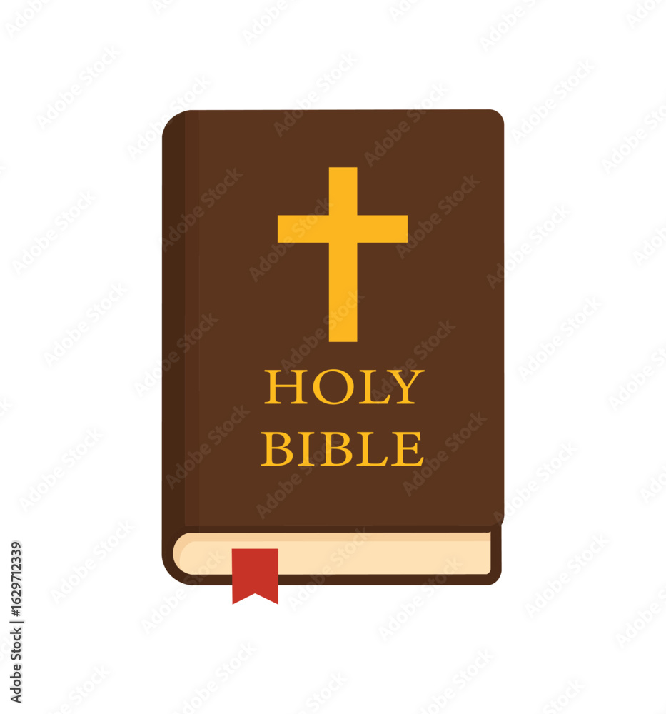 Fototapeta premium Holy Bible Book with Cross Symbol vector