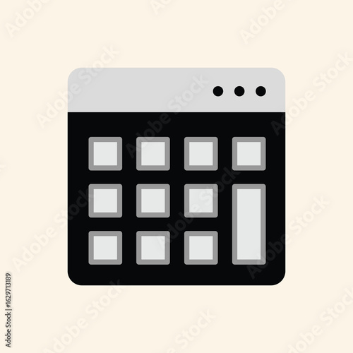 Sleek calculator icon for modern finance apps and business presentations simplifies accounting tasks instantly