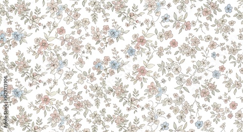 Floral pattern flower design seamless blossom textile spring wallpaper botanical art