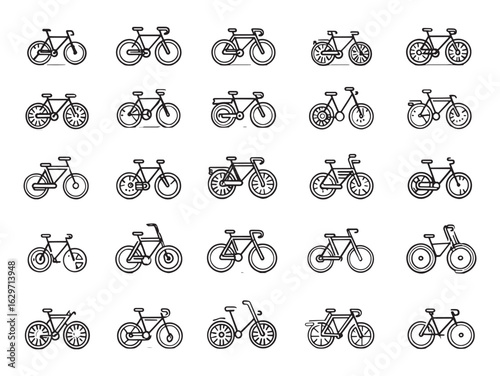 Bicycle line art captures movement grace and simple design